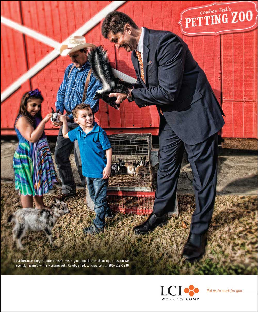 LCI Petting Zoo Ad Put Us To Work For You campaign